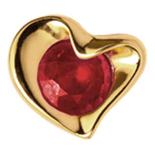650-G02Garnet , Christina Ruby Heart rings køb det billigst hos Guldsmykket.dk her